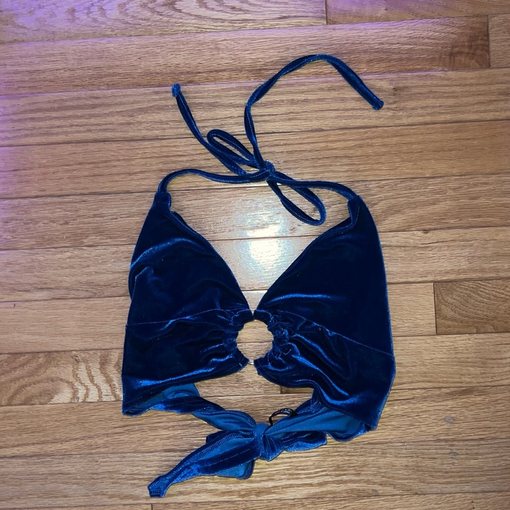 blue velvet top